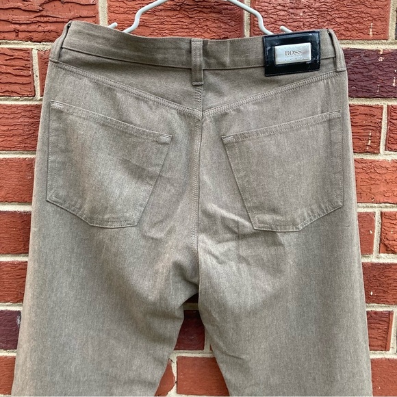 BOSS HUGO BOSS ALABAMA KHAKI TAN JEANS WOOL BLEND FABRIC SIZE 32 - Picture 8 of 9
